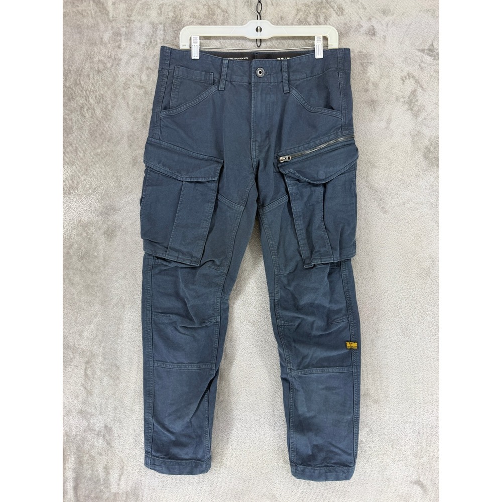 G-Star Raw Cargo Pants Mens 32x30 Blue Rovic Zip 3D Tapered D02190-D752-B853